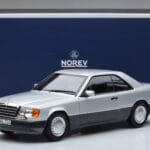 Mercedes 300 CE-24 C124 Kupé Stříbrná Norev 1:18
