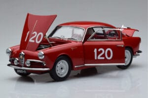Alfa Romeo Giulietta SV #120 Mille Miglia 1956 Kyosho 1:18 08957A Kov – obrázek 2 z 9