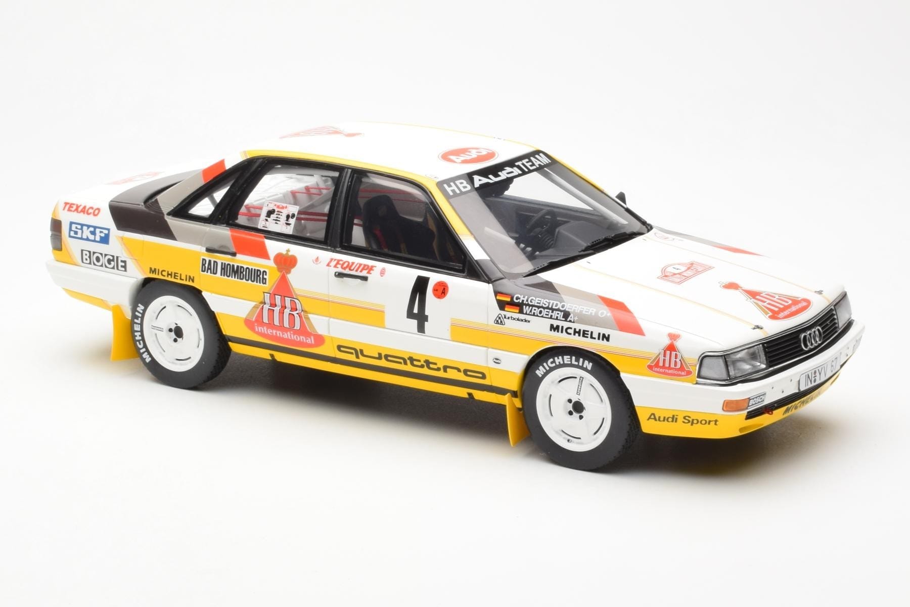 Audi 200 Quattro #4 W. Rohrl / C. Geistdorfer Rally Monte Carlo 1987 Otto 1:18 OT439 Kov – obrázek 4 z 6
