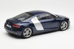 Audi R8 4.2 FSI V8 Modrý Kyosho 1:18 09213BL Kov – obrázek 3 z 8