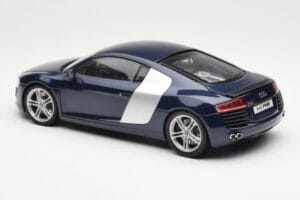 Audi R8 4.2 FSI V8 Modrý Kyosho 1:18 09213BL Kov – obrázek 7 z 8