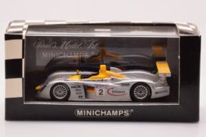 Audi R8 Infineon #2 L. Aiello / R. Capello / Pescatori 2nd Place 24 Hours of Le Mans 2001 Minichamps 1:43 400011202 Kov – obrázek 4 z 4
