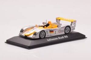 Audi R8 Infineon #2 Winner ALMS Petit Le Mans 2002 Minichamps 1:43 400021382 Kov – obrázek 2 z 4