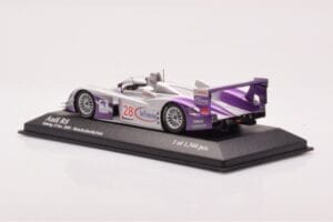 Audi R8 LMP900 #28 F. Biela / P. Kaffer / A. McNish 12 Hours of Sebring Winner 2004 Minichamps 1:43 4000412328 Kov – obrázek 3 z 4