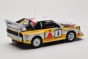 Audi Sport Quattro S1 E2 #4 S. Blomqvist / B. Cederberg Rally 1000 Lakes 1985 IXO 1:18 18RMC161A Kov – obrázek 2 z 6