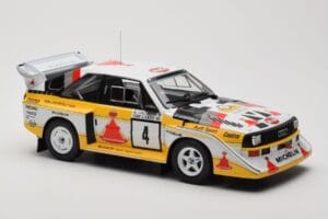 Audi Sport Quattro S1 E2 #4 S. Blomqvist / B. Cederberg Rally 1000 Lakes 1985 IXO 1:18 18RMC161A Kov – obrázek 4 z 6
