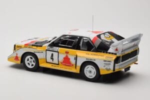 Audi Sport Quattro S1 E2 #4 S. Blomqvist / B. Cederberg Rally 1000 Lakes 1985 IXO 1:18 18RMC161A Kov – obrázek 5 z 6