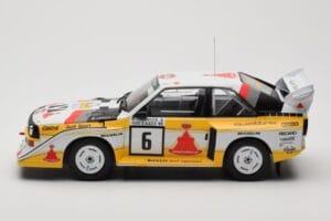 Audi Sport Quattro S1 E2 #6 H. Mikkola / A. Hertz Rally 1000 Lakes 1985 IXO 1:18 18RMC161B Kov – obrázek 3 z 6