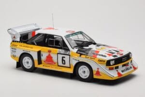 Audi Sport Quattro S1 E2 #6 H. Mikkola / A. Hertz Rally 1000 Lakes 1985 IXO 1:18 18RMC161B Kov – obrázek 4 z 6