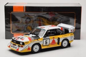 Audi Sport Quattro S1 E2 #6 H. Mikkola / A. Hertz Rally 1000 Lakes 1985 IXO 1:18 18RMC161B Kov – obrázek 6 z 6