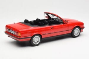 BMW 318i E30 Kabriolet Červený Norev 1:18 183210 Kov – obrázek 2 z 6