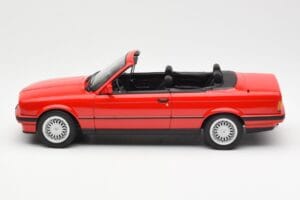 BMW 318i E30 Kabriolet Červený Norev 1:18 183210 Kov – obrázek 3 z 6