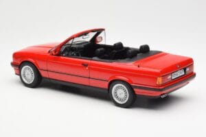 BMW 318i E30 Kabriolet Červený Norev 1:18 183210 Kov – obrázek 5 z 6