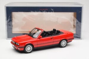 BMW 318i E30 Kabriolet Červený Norev 1:18 183210 Kov – obrázek 6 z 6