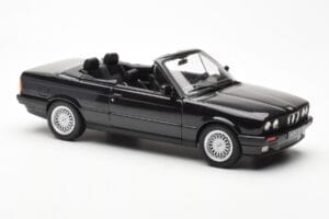 BMW 325i E30 Kabriolet Černý Metalíza Norev 1:18 183211 Kov – obrázek 4 z 6