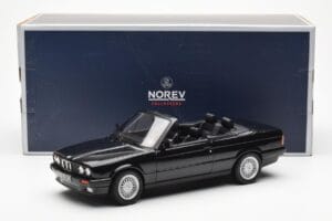 BMW 325i E30 Kabriolet Černý Metalíza Norev 1:18 183211 Kov – obrázek 6 z 6