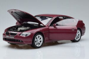 BMW 645Ci E63 Tmavě Červený Kyosho 1:18 08701CR Kov – obrázek 2 z 7