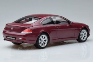 BMW 645Ci E63 Tmavě Červený Kyosho 1:18 08701CR Kov – obrázek 3 z 7