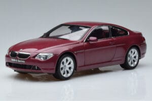 BMW 645Ci E63 Tmavě Červený Kyosho 1:18 08701CR Kov