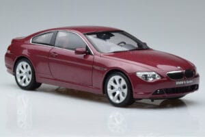 BMW 645Ci E63 Tmavě Červený Kyosho 1:18 08701CR Kov – obrázek 5 z 7