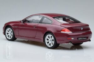 BMW 645Ci E63 Tmavě Červený Kyosho 1:18 08701CR Kov – obrázek 6 z 7