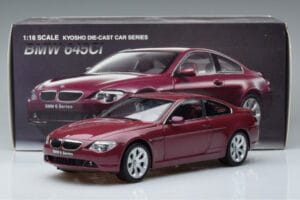 BMW 645Ci E63 Tmavě Červený Kyosho 1:18 08701CR Kov – obrázek 7 z 7