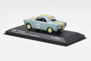 BMW 700 Sport #64 Hulbusch / Stausberg 12 Hours of Nurburgring 1961 Minichamps 1:43 400612364 Kov – obrázek 3 z 4