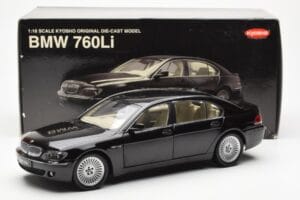 BMW 760Li E66 Černý Kyosho 1:18 08572BK Kov – obrázek 9 z 9