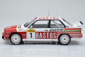 BMW M3 E30 Bastos #1 R. Ravaglia / E. Pirro / E. Van de Poele 24 Hours of Spa 1991 IXO 1:18 18RMC081A Kov – obrázek 3 z 6