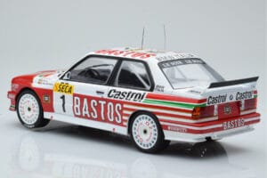 BMW M3 E30 Bastos #1 R. Ravaglia / E. Pirro / E. Van de Poele 24 Hours of Spa 1991 IXO 1:18 18RMC081A Kov – obrázek 5 z 6