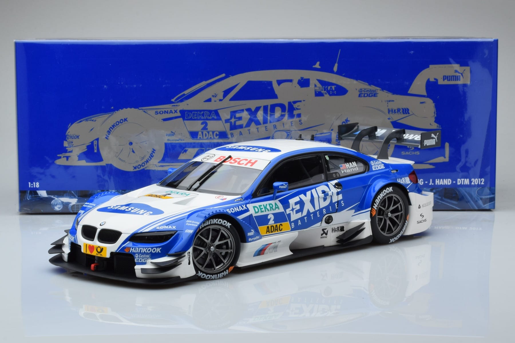 BMW M3 #2 BMW Team RMG A.J. Hand DTM 2012 Minichamps 1:18 100122202 Kov – obrázek 8 z 8