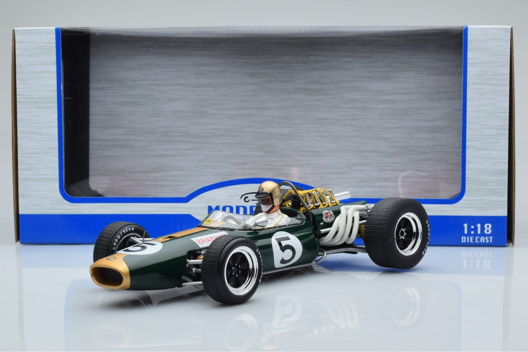 Brabham BT20 Repco #5 J. Brabham Mexico GP 1966 MCG 1:18 MCG18608F Kov – obrázek 6 z 6