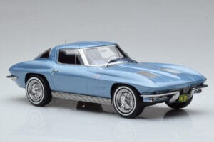 Chevrolet Corvette C2 Sting Ray Modrý Norev 1:18 189050 Kov – obrázek 4 z 6