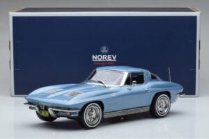 Chevrolet Corvette C2 Sting Ray Modrý Norev 1:18 189050 Kov – obrázek 6 z 6