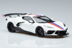 Chevrolet Hennessey Corvette C8 Arctic Bílý GT Spirit 1:18 GT317 Pryskyřice – obrázek 4 z 6