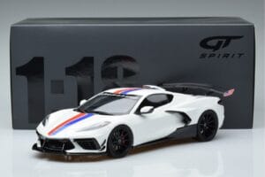 Chevrolet Hennessey Corvette C8 Arctic Bílý GT Spirit 1:18 GT317 Pryskyřice – obrázek 6 z 6