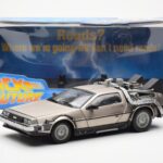 DeLorean DMC-12 Time Machine Back to the Future Stříbrný Sun Star 1:18 - image 2 of 8