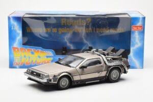 DeLorean DMC-12 Time Machine Back to the Future Stříbrný Sun Star 1:18 2711 Kov – obrázek 2 z 8