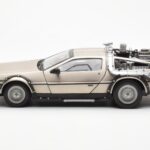 DeLorean DMC-12 Time Machine Back to the Future Stříbrný Sun Star 1:18 - image 3 of 8