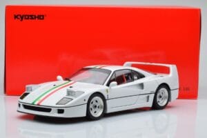 Ferrari F40 Perleťová Bílá Italy Kyosho 1:18 08416PWT-G Kov – obrázek 8 z 8