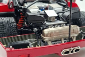 Ferrari F40 Červený Metalický Asia Exclusive Kyosho 1:18 08416RM-G Kov – obrázek 13 z 14