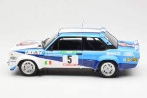 Fiat 131 Abarth #5 Team Fiat Works Rally Portugal 1980 Kyosho 1:18 08376A Kov – obrázek 4 z 8