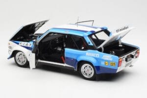 Fiat 131 Abarth #5 Team Fiat Works Rally Portugal 1980 Kyosho 1:18 08376A Kov – obrázek 5 z 8