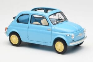 Fiat Nuova 500 Celeste Modrý Kyosho 1:18 08966LB Kov – obrázek 6 z 8