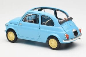 Fiat Nuova 500 Celeste Modrý Kyosho 1:18 08966LB Kov – obrázek 7 z 8