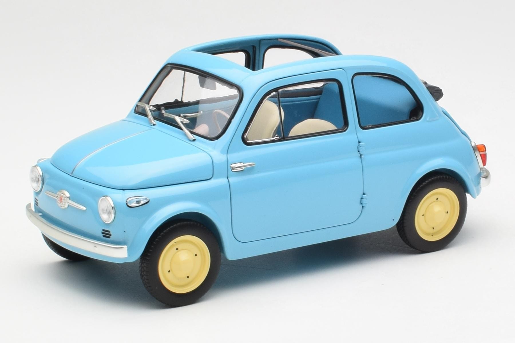 Fiat Nuova 500 Celeste Modrý Kyosho 1:18 08966LB Kov