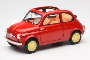 Fiat Nuova 500 Coral Červený Kyosho 1:18 08966R