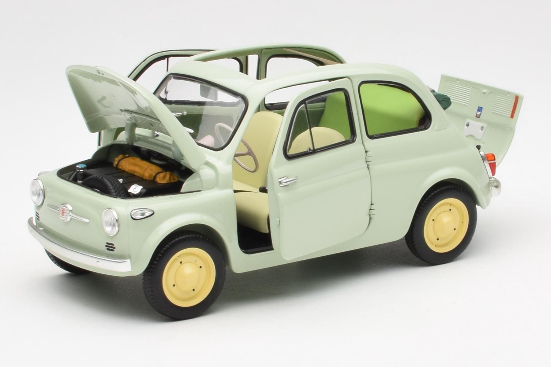 Fiat Nuova 500 Clear Zelený Kyosho 1:18 08966LG Kov – obrázek 2 z 8