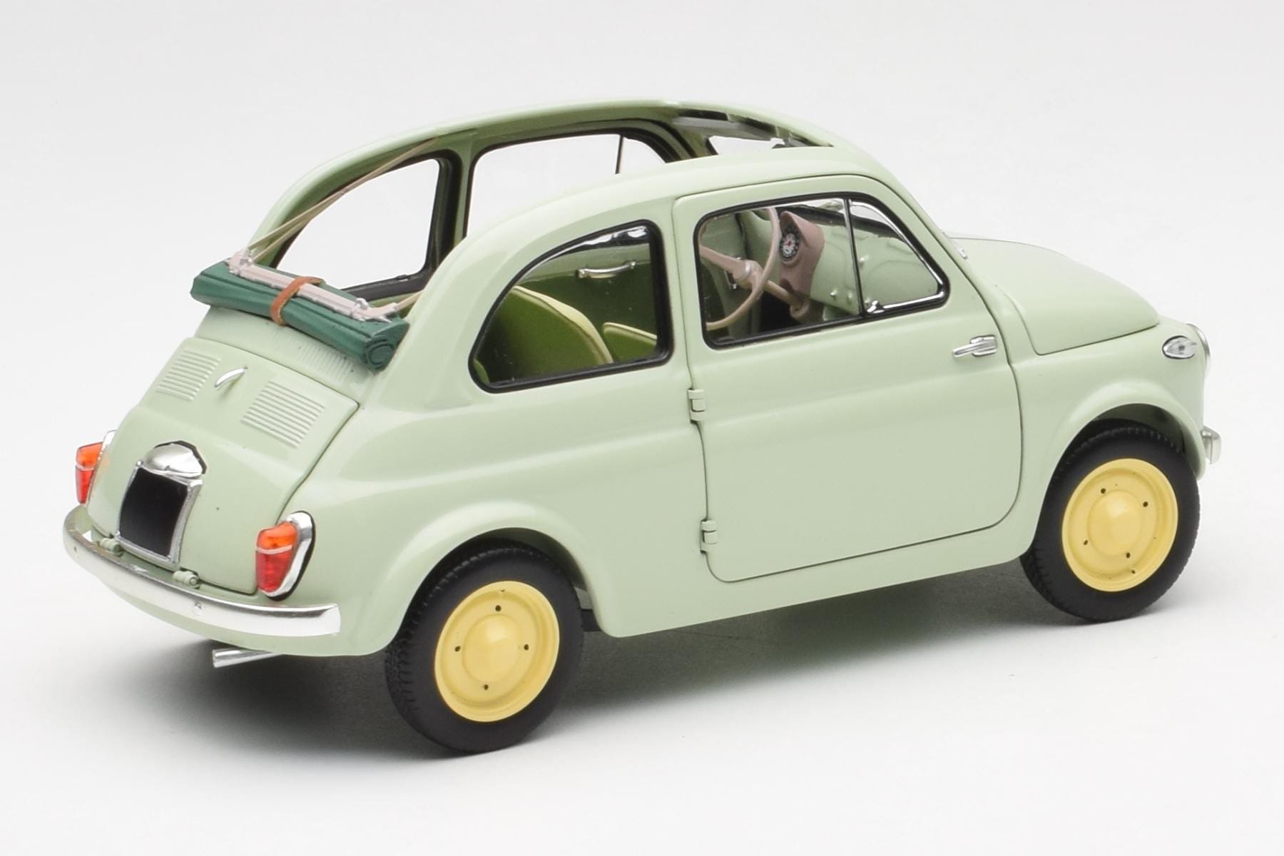 Fiat Nuova 500 Clear Zelený Kyosho 1:18 08966LG Kov – obrázek 3 z 8