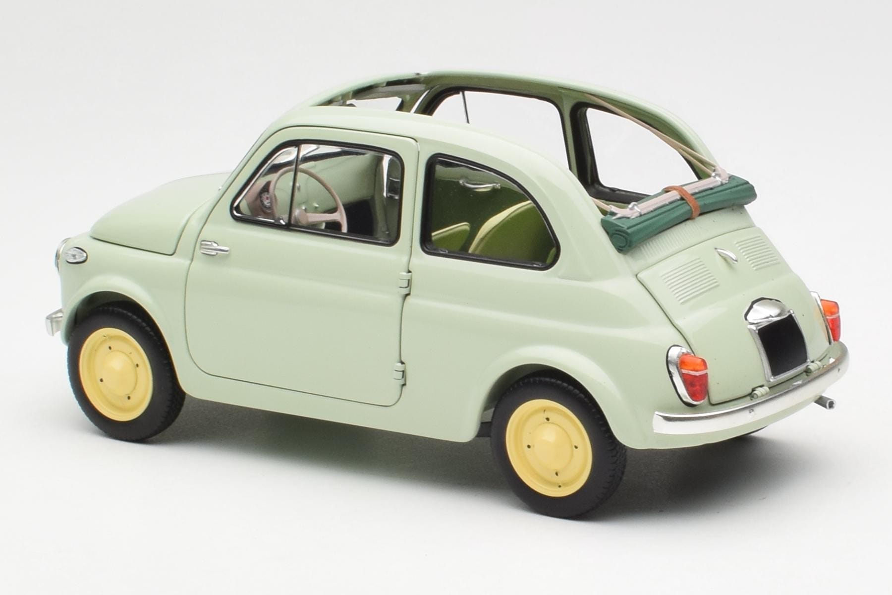 Fiat Nuova 500 Clear Zelený Kyosho 1:18 08966LG Kov – obrázek 7 z 8